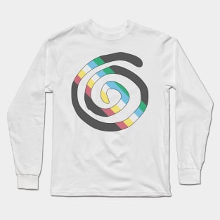 Crazy/Mad (Toki Pona, Disability Pride Flag) Long Sleeve T-Shirt